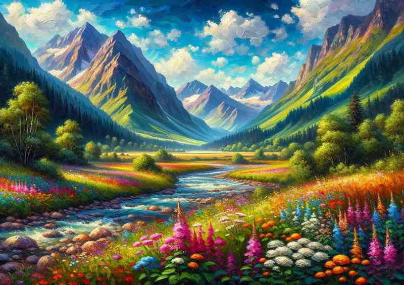 Summers Dream A Mountain Valley