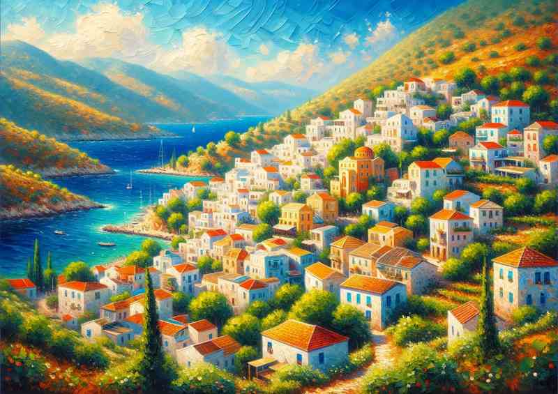 Sunlit Bliss A Mediterranean Village