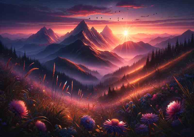 Sunrise Symphony a mountain