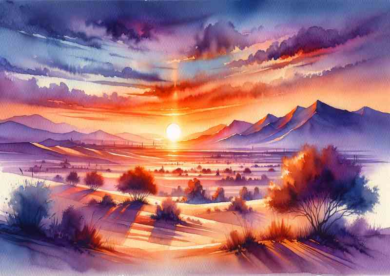 Sunset Serenade A Desert Scene