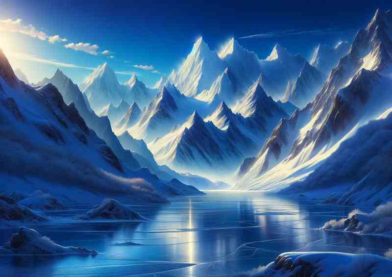 Whispers Winter A Serene Snowy Mountain