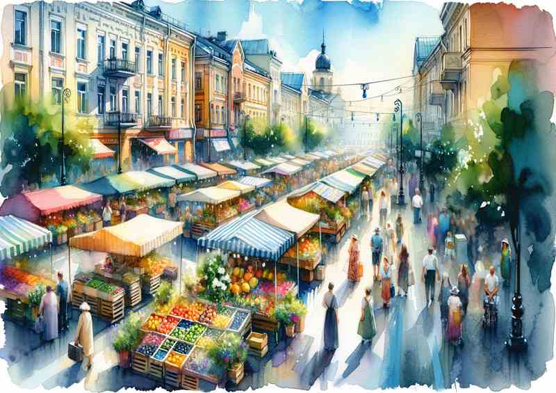 Summers Vibrance A Busy Street Market