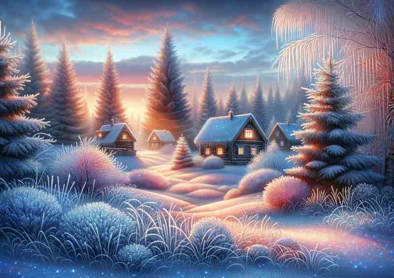 Glistening Frost A Winter Wonderland at Dawn