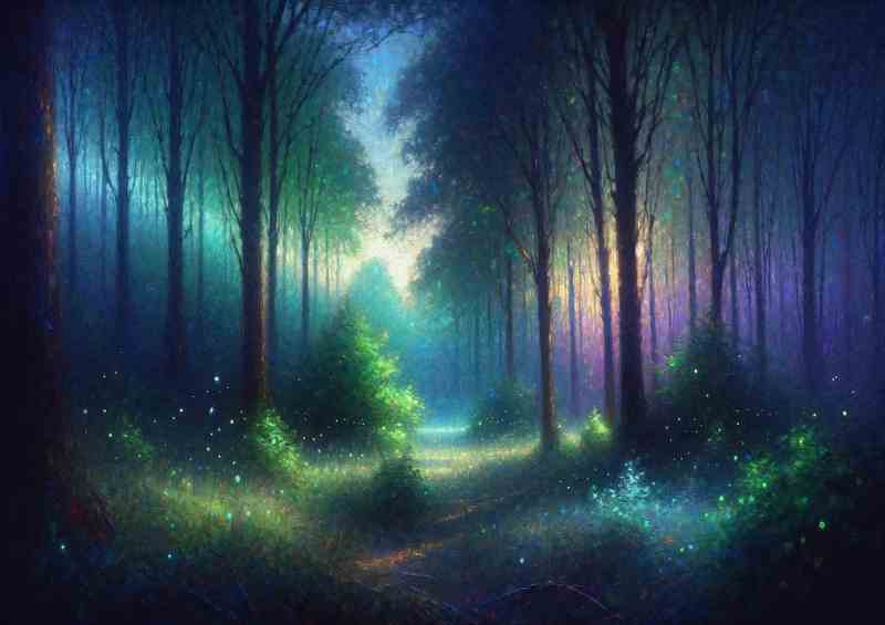 Mystical Twilight An Enchanted Forest Clearing