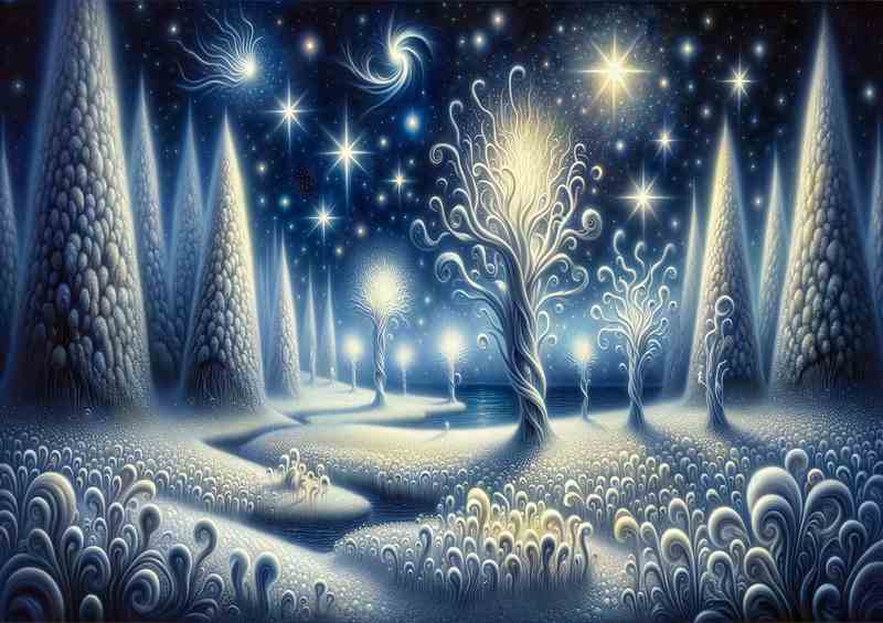Silent Nights Beauty A Snowy Meadow