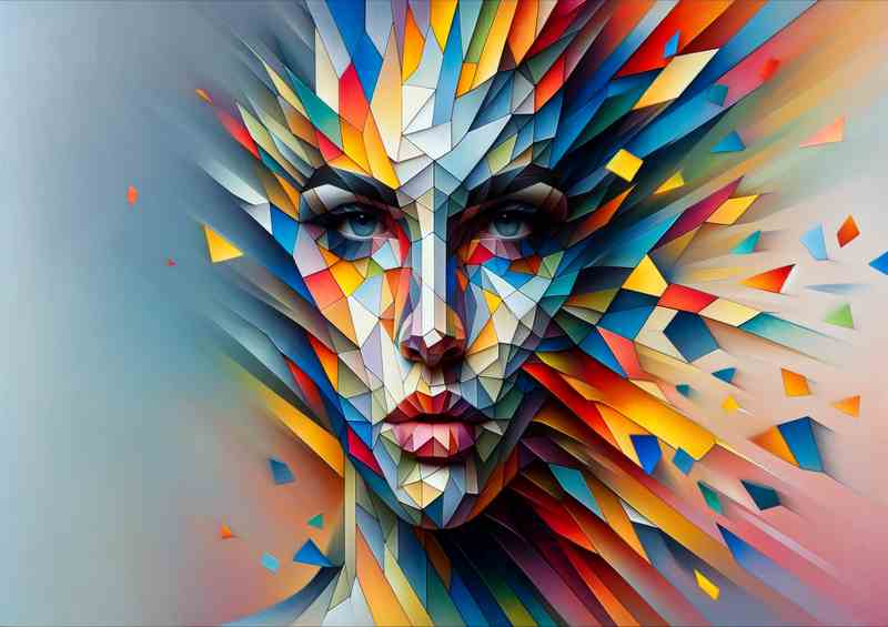 Abstract Fragmented Beauty Modern Art