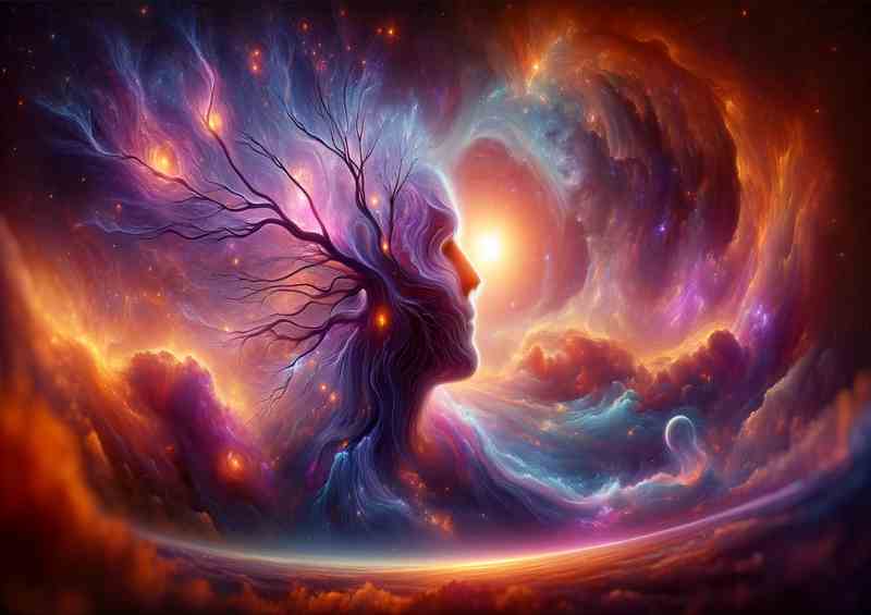 Cosmic Consciousness Artistry Metal Poster