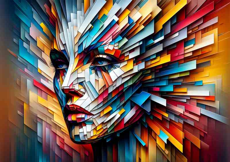 Fragmented Beauty Modern Art style