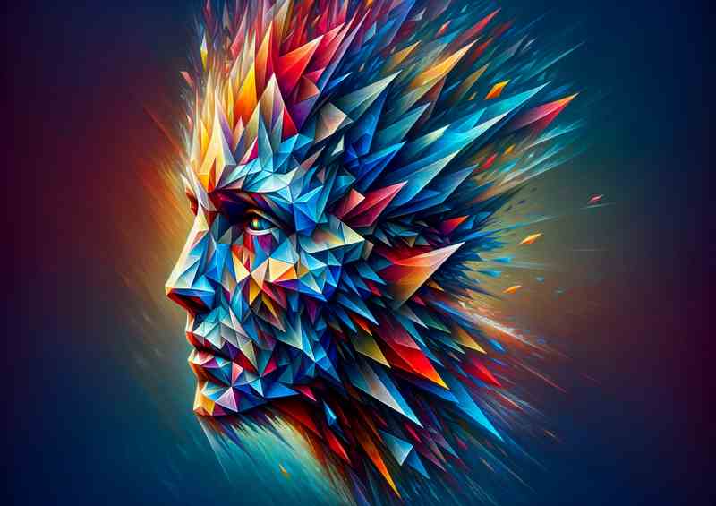 Geometric Abstract Face Art