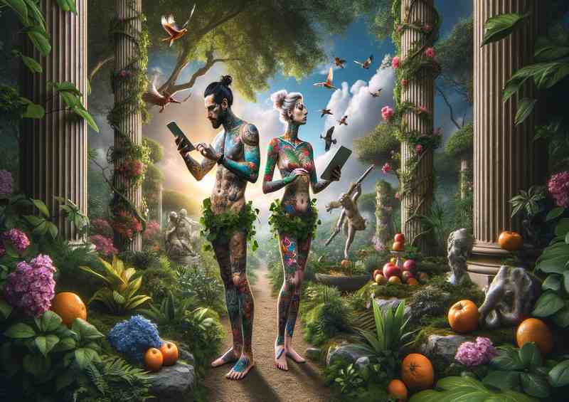 Modern Eden Portrayed with Tattooed Inhabitants
