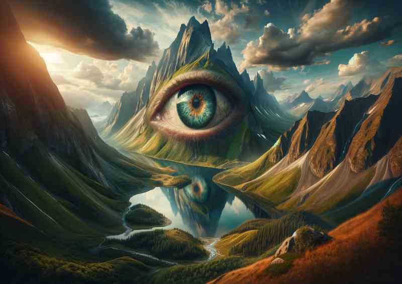 Mysterious Eye Mountain Landscape vision