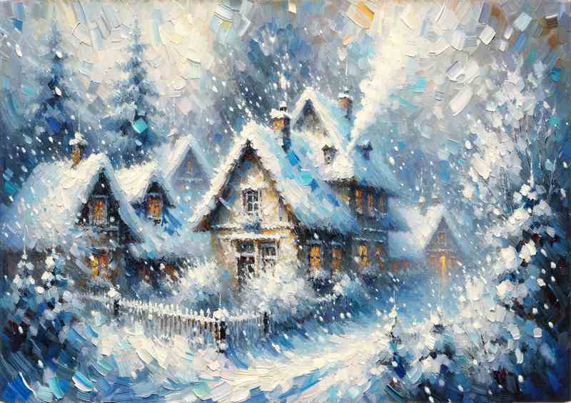 Enchanted Blizzard Impressionist Village