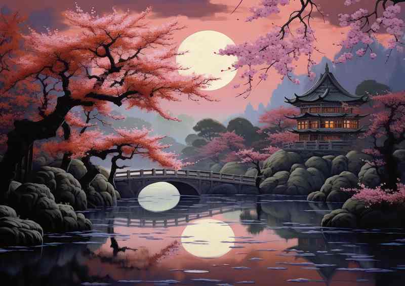 Tranquility of Japanese Waters Metal Poster