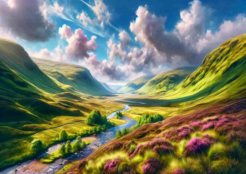 Highlands Rolling Hills Metal Poster