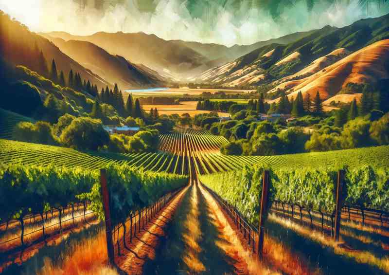 Napa Valley Vineyards Metal Poster