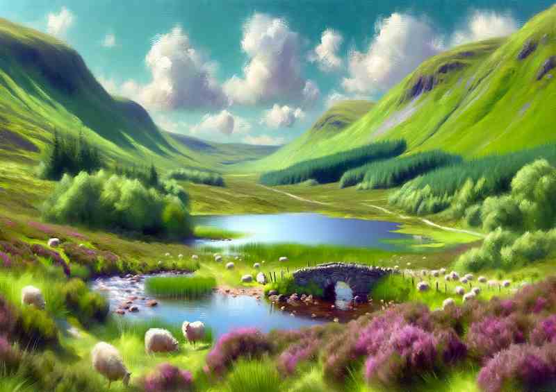Scottish Serene Loch Metal Poster