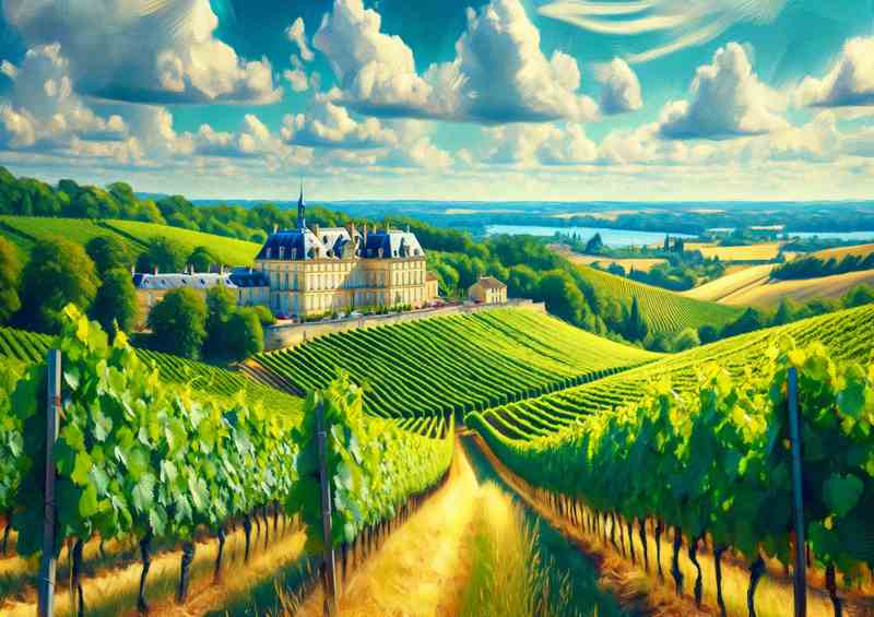 Bordeaux France Vineyards Metal Poster