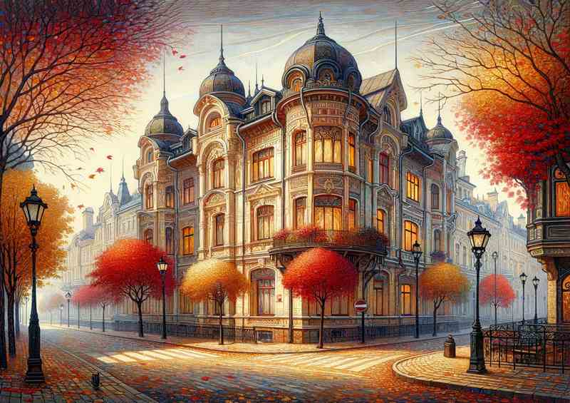 Autumns Elegance A Historic Town Art