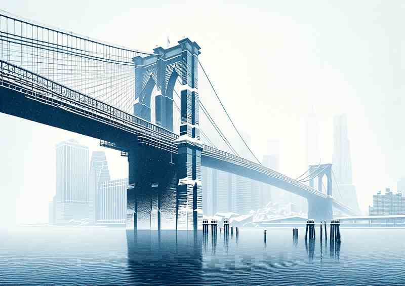 Frosty Metropol Snw Covrd Bklyn Brdg NY