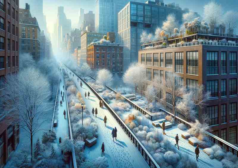 Snow Serenity Winter Morning at High Line