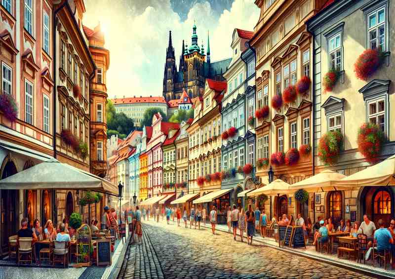 Prague Historic District Cobblestone