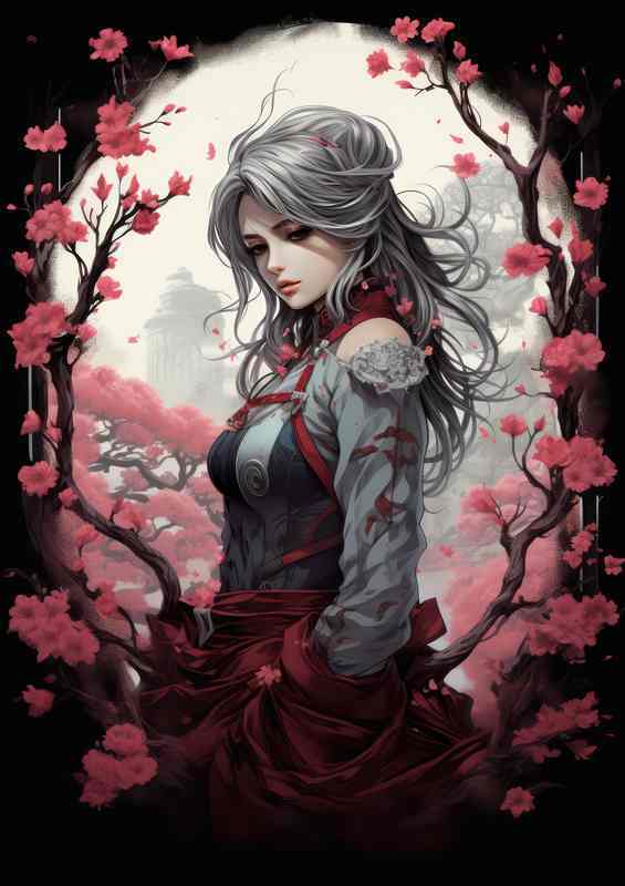 Geisha Tales Anime Metal Poster