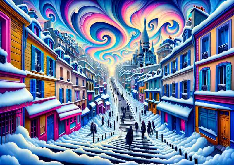 Surrealist Dreams A Snowy Montmartre Paris