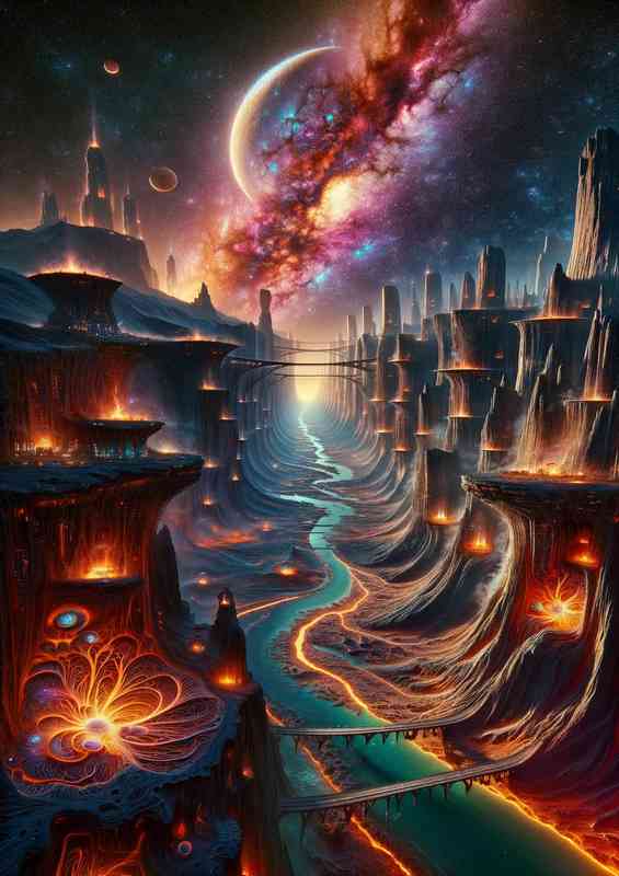A fantasy planet expansive alien life