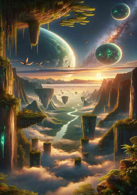 A view from a fantasy planet