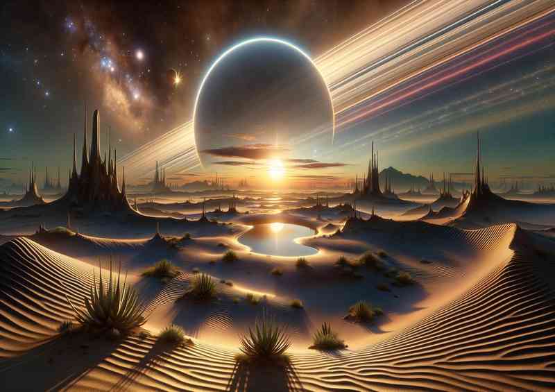 A fantasy planet The scene captures vast view