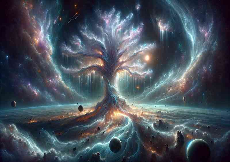 A scene with a focus on celestial phenomena