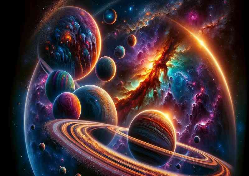 A breathtaking fantastical space scene