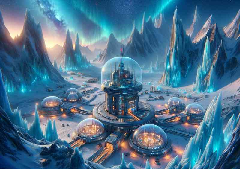A captivating scene captures an alien research centre