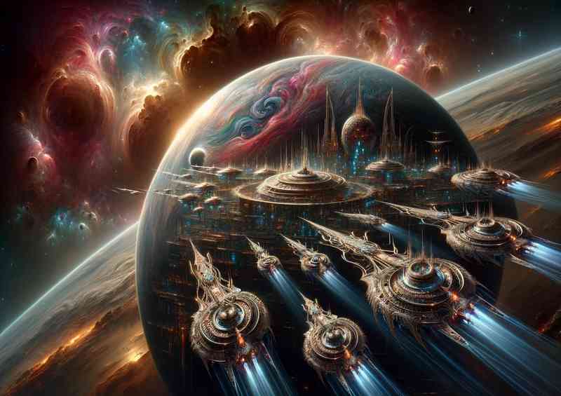 A extraordinary view from space of a fantasy landing
