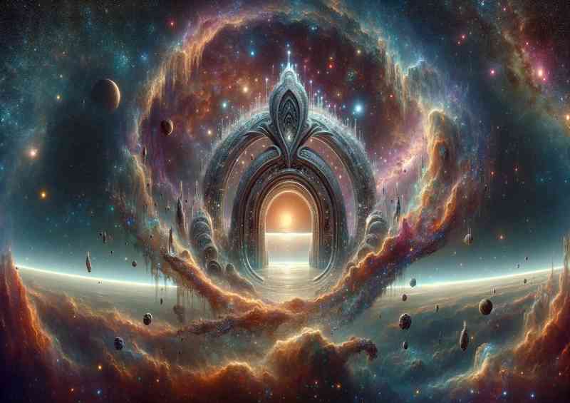 A fantasy scene with minimal planetary elements