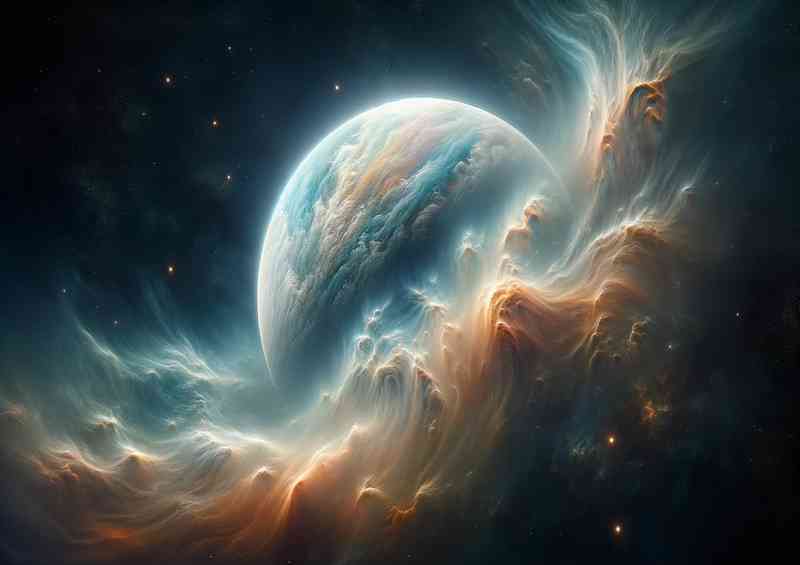A minimalistic yet enchanting space scene
