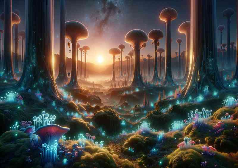 A planet illustrates an alien life matter