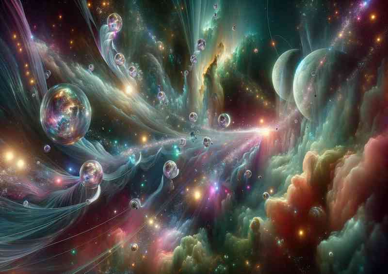 A space fantasy scene surreal cosmic event