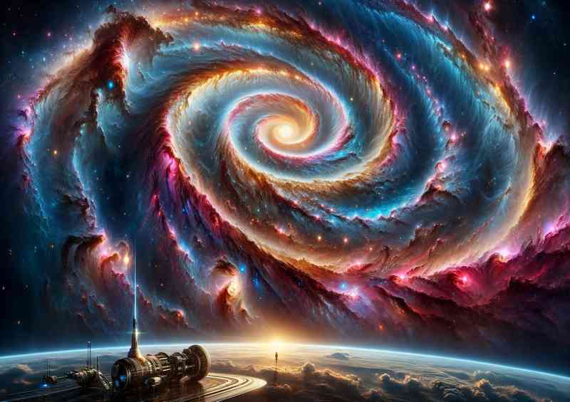 Breathtaking view of a fantasy galaxy from space