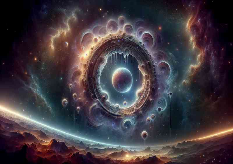 Fantasy scene with minimal planetary elements
