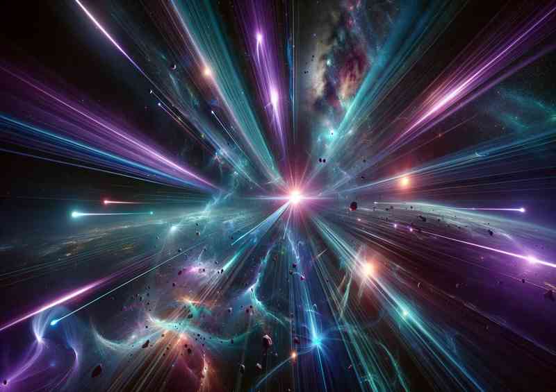 Space fantasy scene with almost no planetary elements