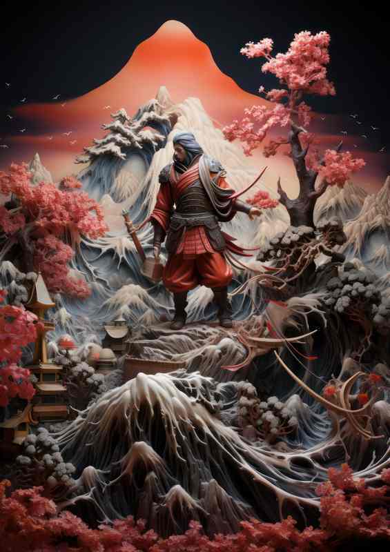 Samurai & Noh Theater Art