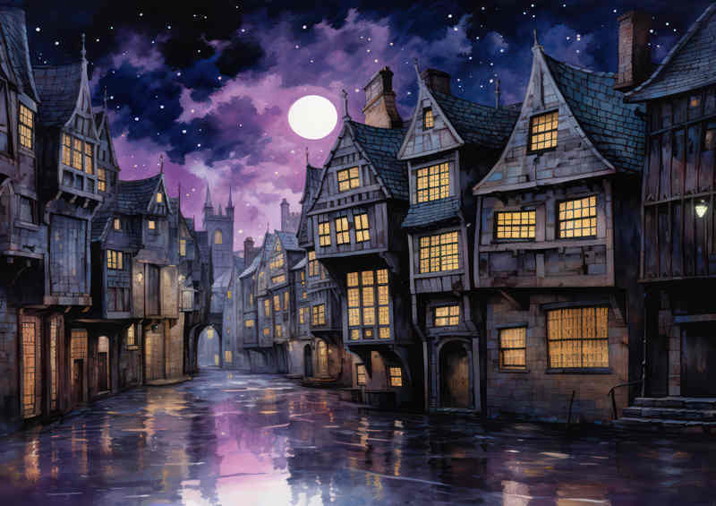 Night City Metal Poster
