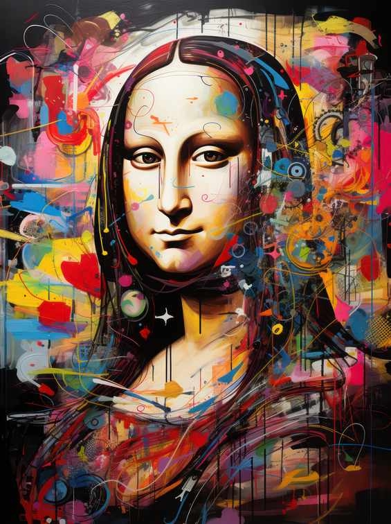 Mona Lisa splash art modern