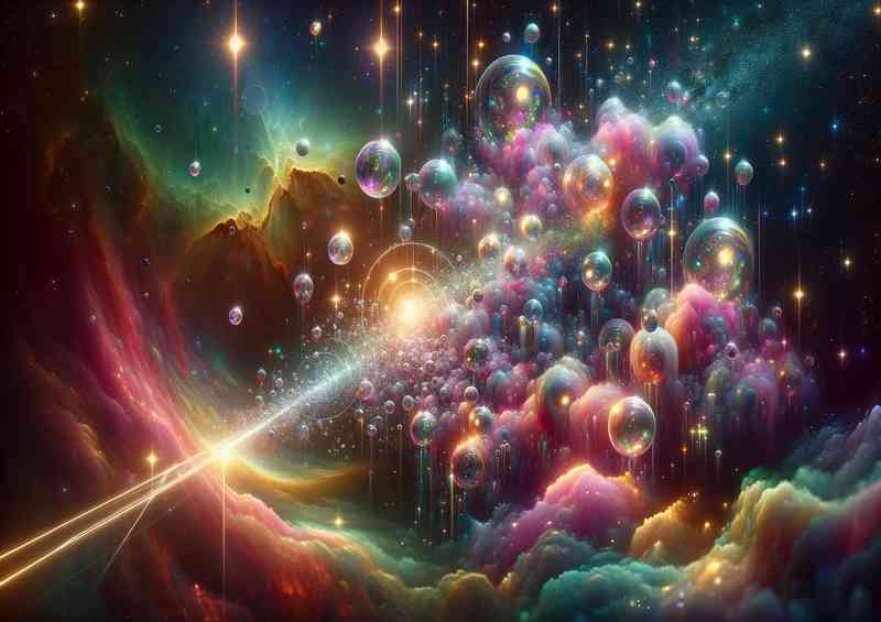 space fantasy scene surreal cosmic event