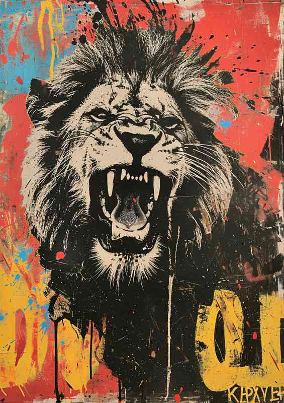 A Loins Roar graffiti art