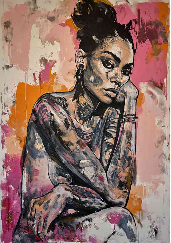 A tattoed lady art