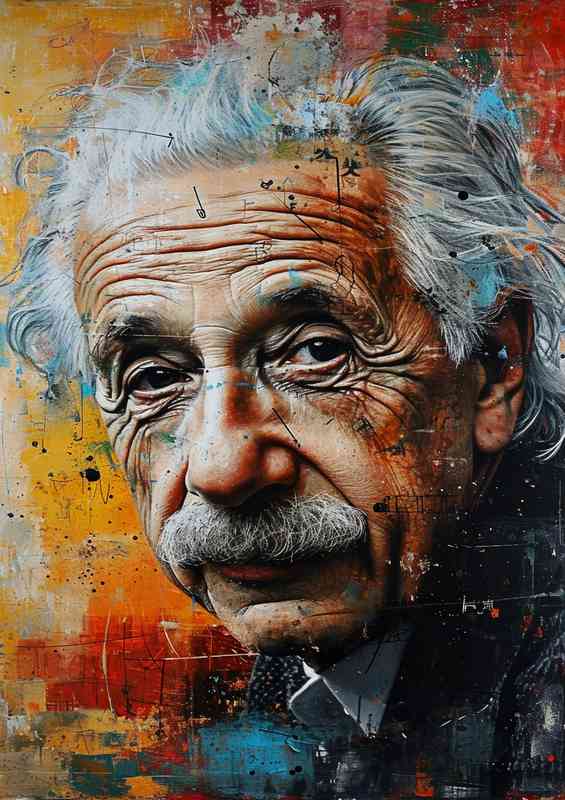 Albert einstein great street art style