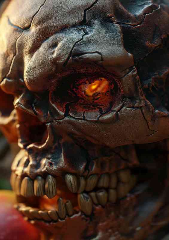Angry faced skull dark side
