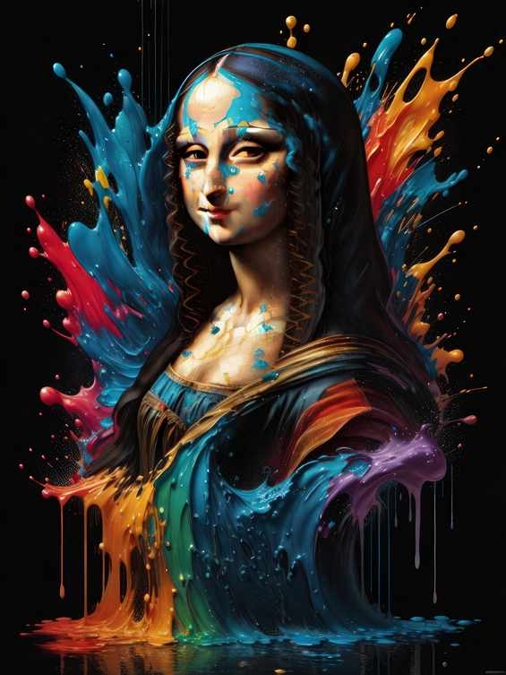 Mona Lisa with a nice splash of colour